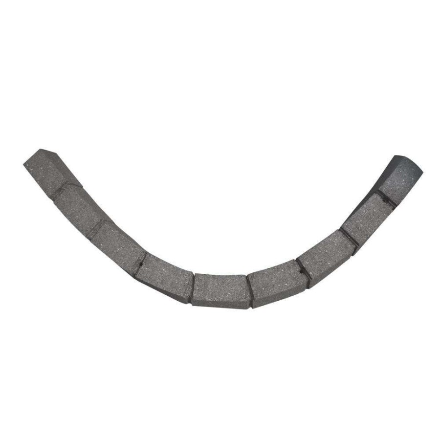 Edging * | Multy Home Castle Stone Garden Border 4-Ft Grey Rubber Landscape Edging Section