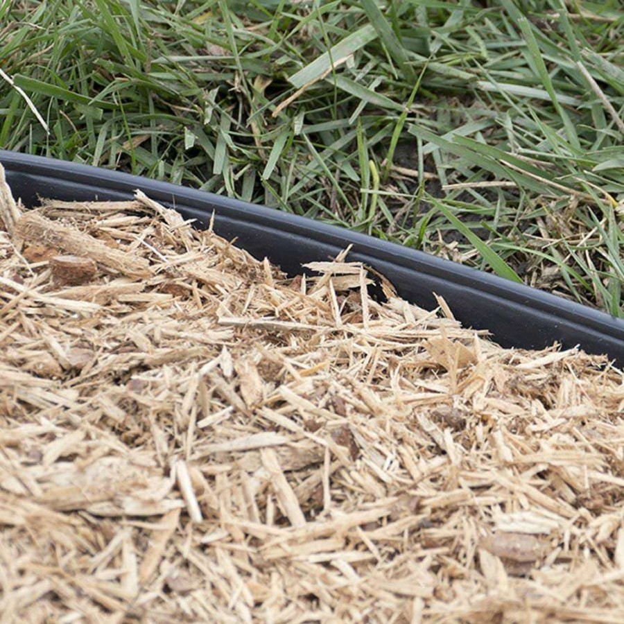 Edging * | Easyflex 100-Ft Black Plastic Landscape Edging Roll