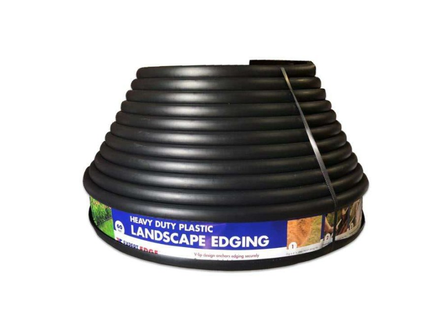 Edging * | Expert Edge Professional-Grade 60-Ft Black Plastic Landscape Edging Roll