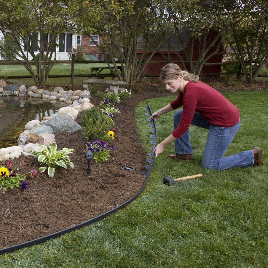 Edging * | Easyflex 240-Ft Black Plastic Landscape Edging Roll