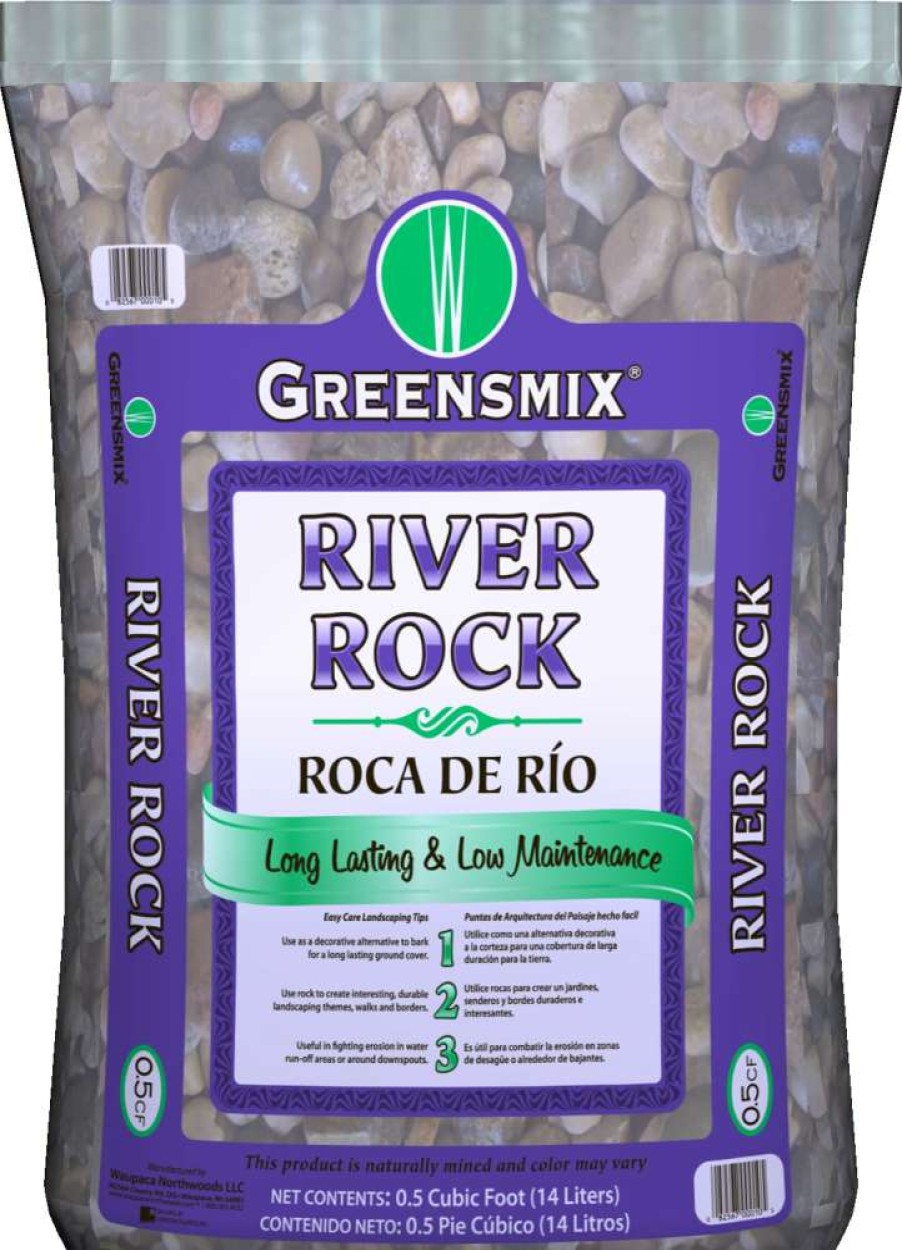 Landscaping Rock * | Greensmix Landscaping Rock 0.5-Cu Ft River Rock