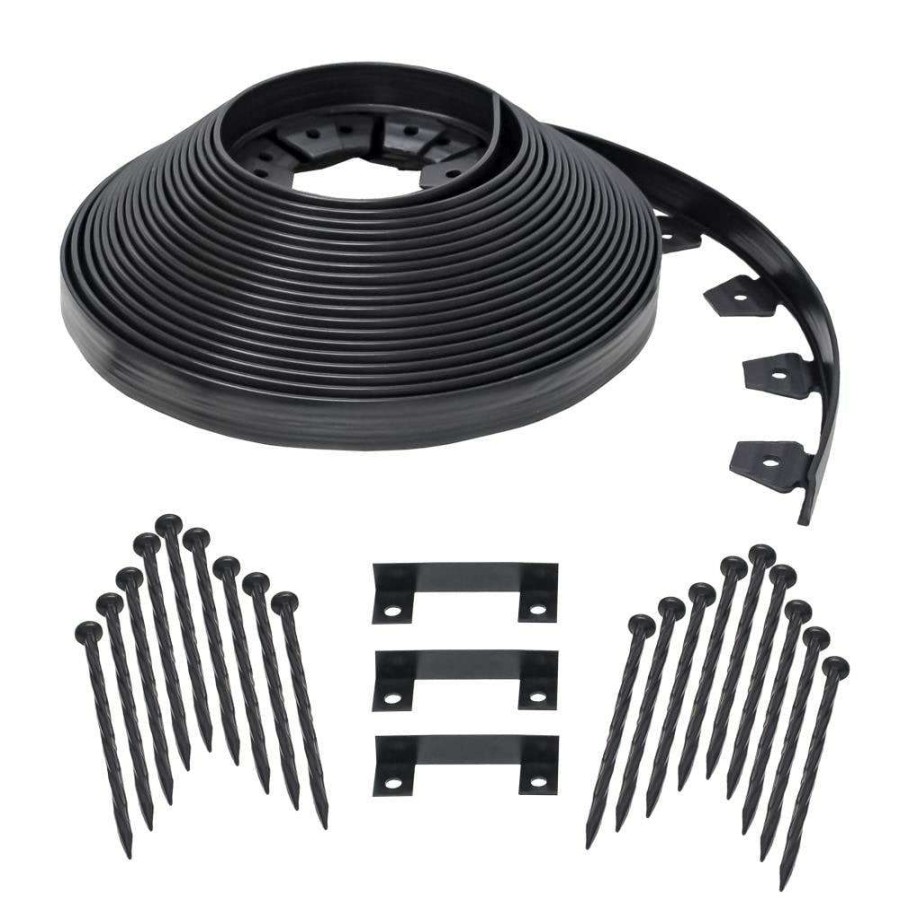 Edging * | Easyflex No-Dig 60-Ft Black Plastic Landscape Edging Roll