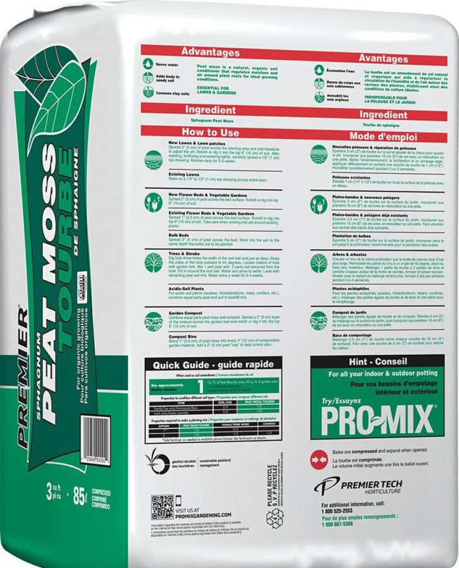 Soil & Soil Amendments * | Premier Soil & Soil Amendments Premier Peat Moss Organic Peat Moss Moisture Control