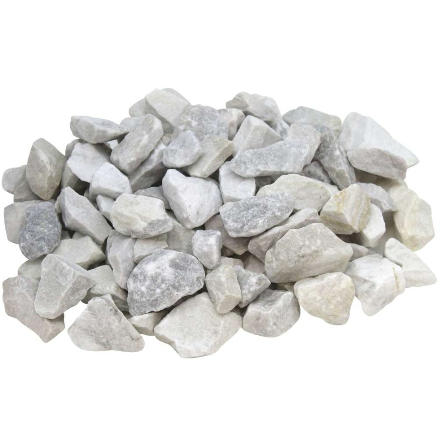 Landscaping Rock * | Beach Pebble Company Landscaping Rock Decorative Stone Chip 30-Lb White Decorative Rock