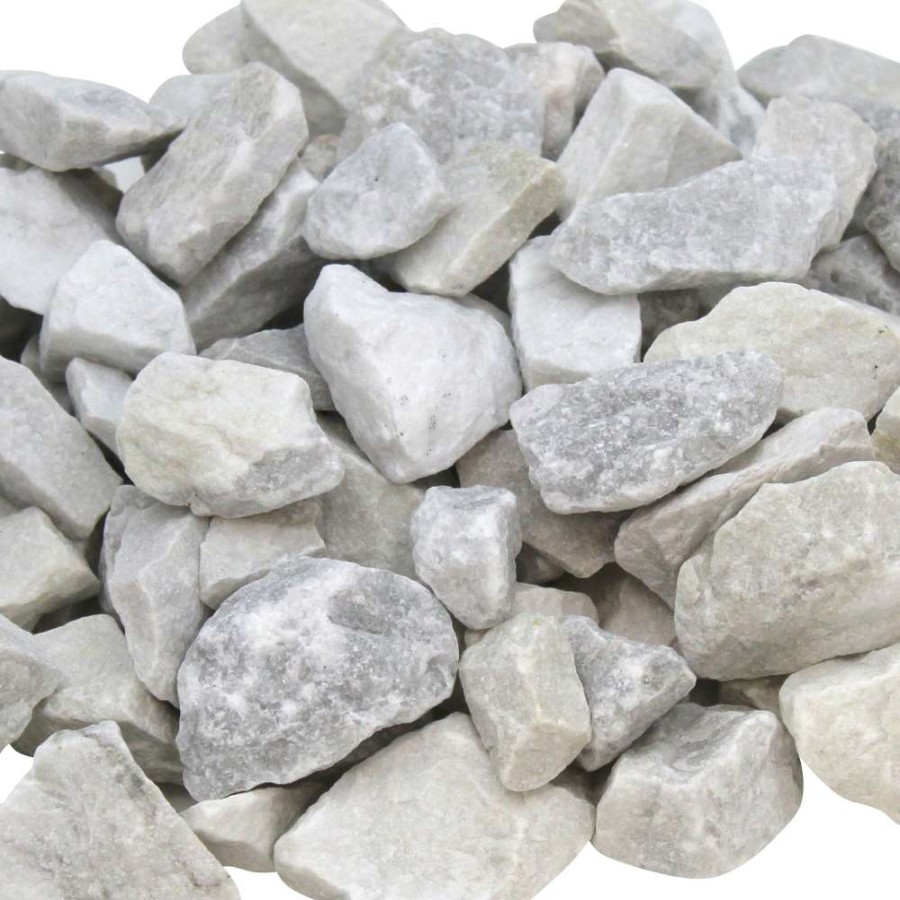 Landscaping Rock * | Beach Pebble Company Landscaping Rock Decorative Stone Chip 30-Lb White Decorative Rock