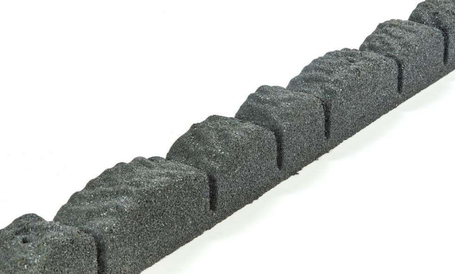 Edging * | Rubberific 4-Ft Gray Rubber Landscape Edging Section