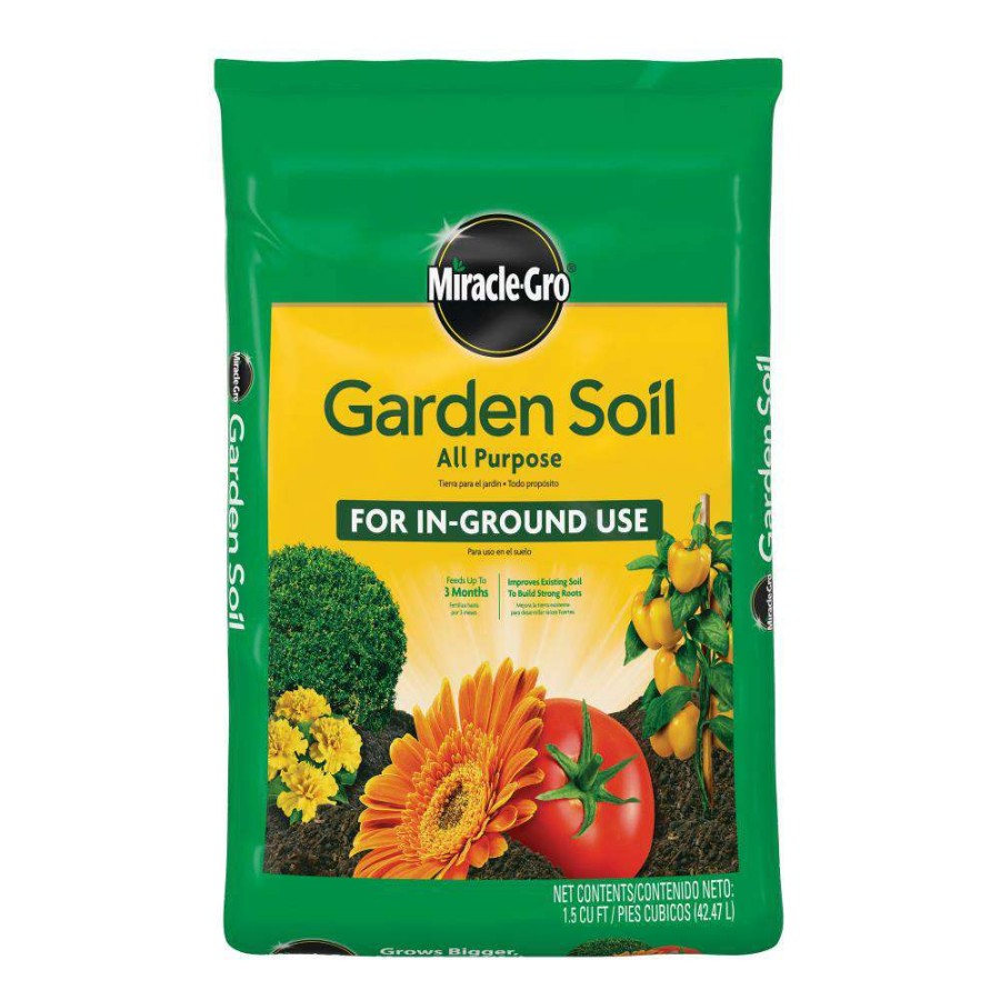 Soil & Soil Amendments * | Miracle-Gro Soil & Soil Amendments 1.5-Cu Ft Garden Soil