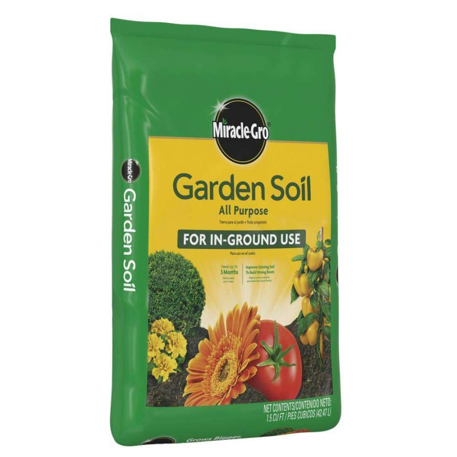 Soil & Soil Amendments * | Miracle-Gro Soil & Soil Amendments 1.5-Cu Ft Garden Soil