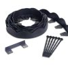 Edging * | Easyflex 2.5 In. X 20 Ft. Scallop Black Woodgrain No-Dig Edging Kit