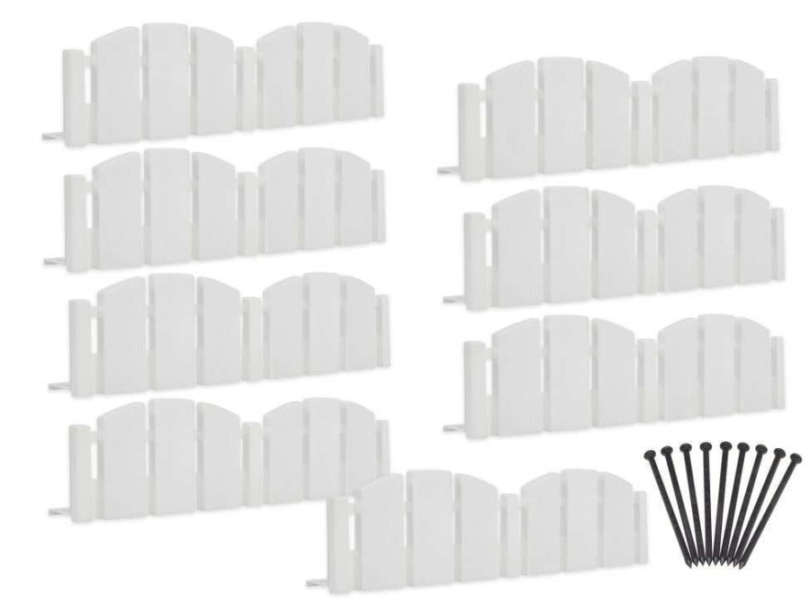 Edging * | Easyflex 8-Pack 10-Ft White Plastic Landscape Edging Bundle