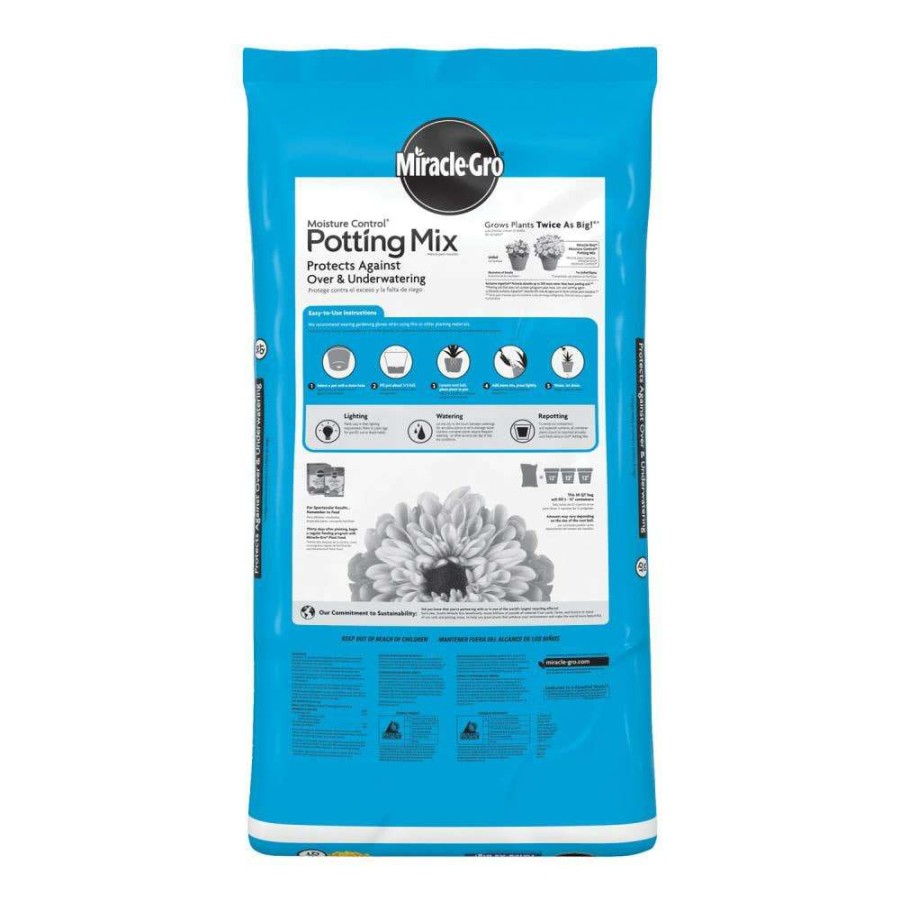 Soil & Soil Amendments * | Miracle-Gro Soil & Soil Amendments Moisture Control 50-Quart Potting Soil Mix