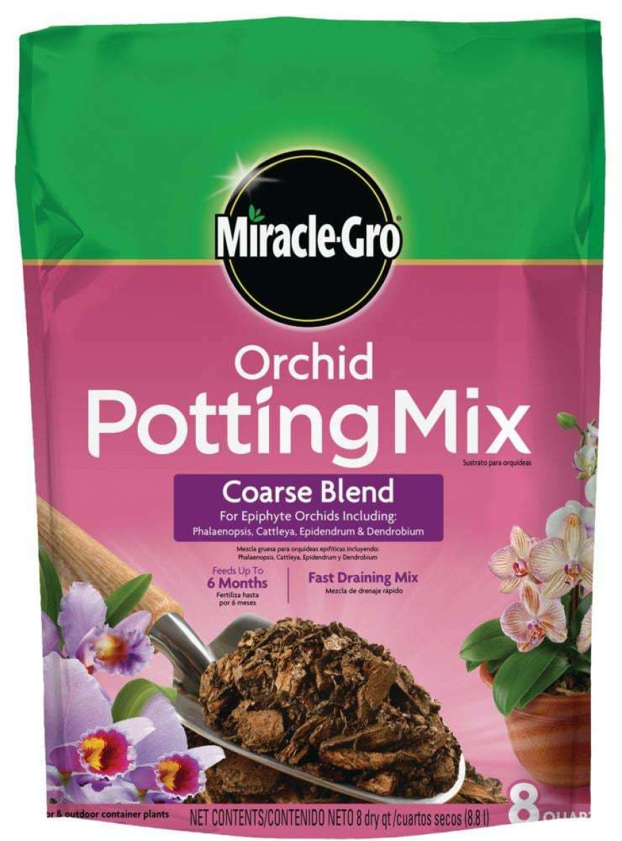 Soil & Soil Amendments * | Miracle-Gro Soil & Soil Amendments Orchid 8-Quart Potting Soil Mix