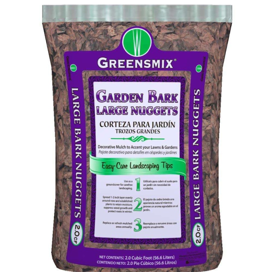 Mulch * | Greensmix Mulch 2-Cu Ft Natural Decorative Bark