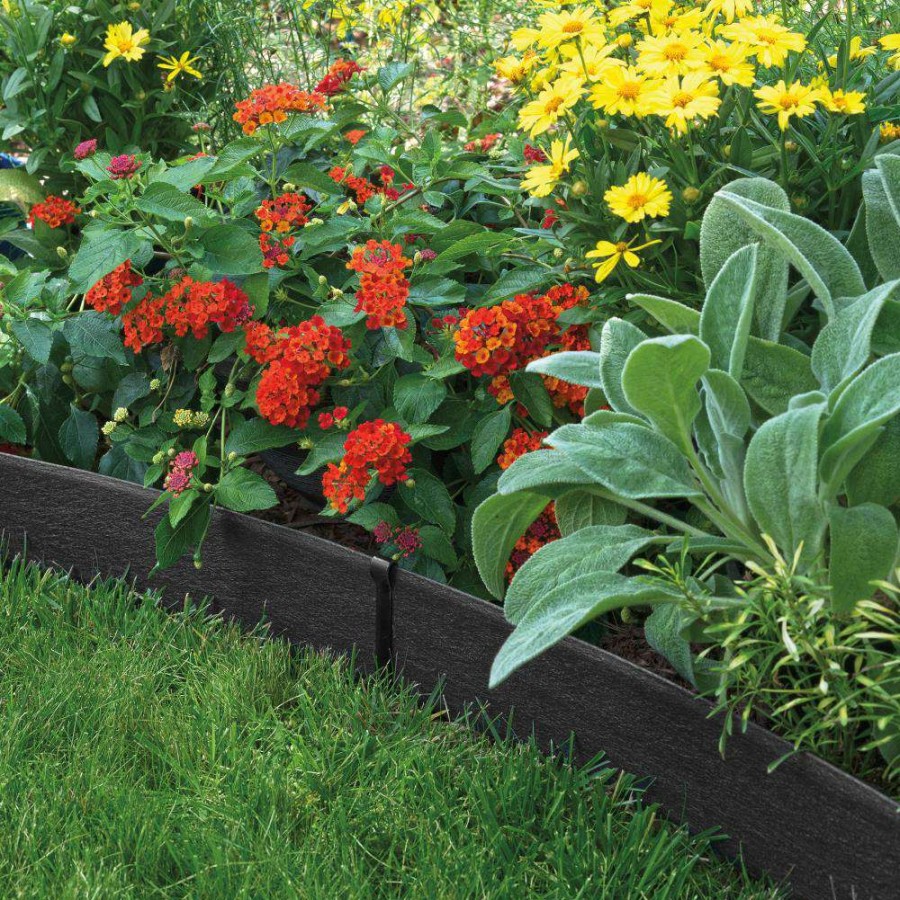 Edging * | Suncast Dig-In 20 Ft. Flexscape Black Edging 20-Ft Black Plastic Landscape Edging Roll