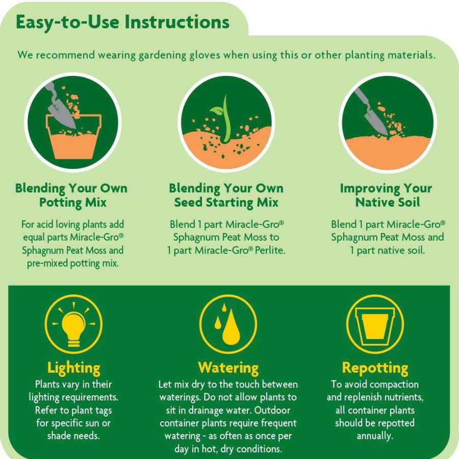 Soil & Soil Amendments * | Miracle-Gro Soil & Soil Amendments Moisture Control Peat Moss Moisture Control