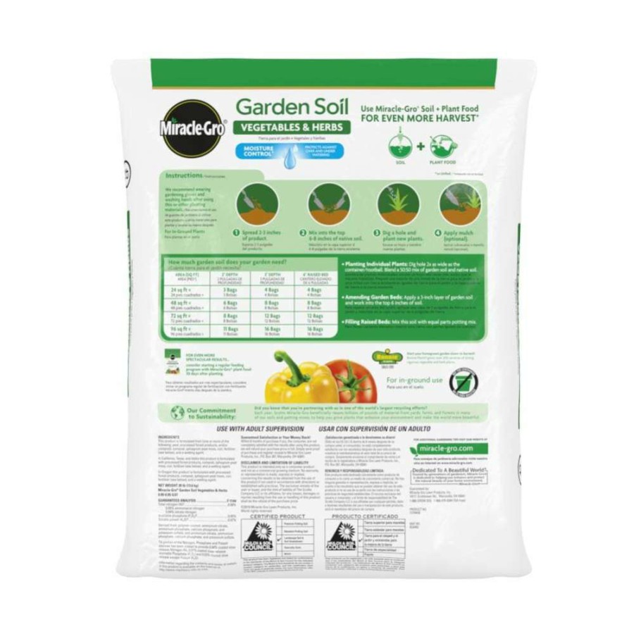 Soil & Soil Amendments * | Miracle-Gro Soil & Soil Amendments 1.5-Cu Ft Garden Soil