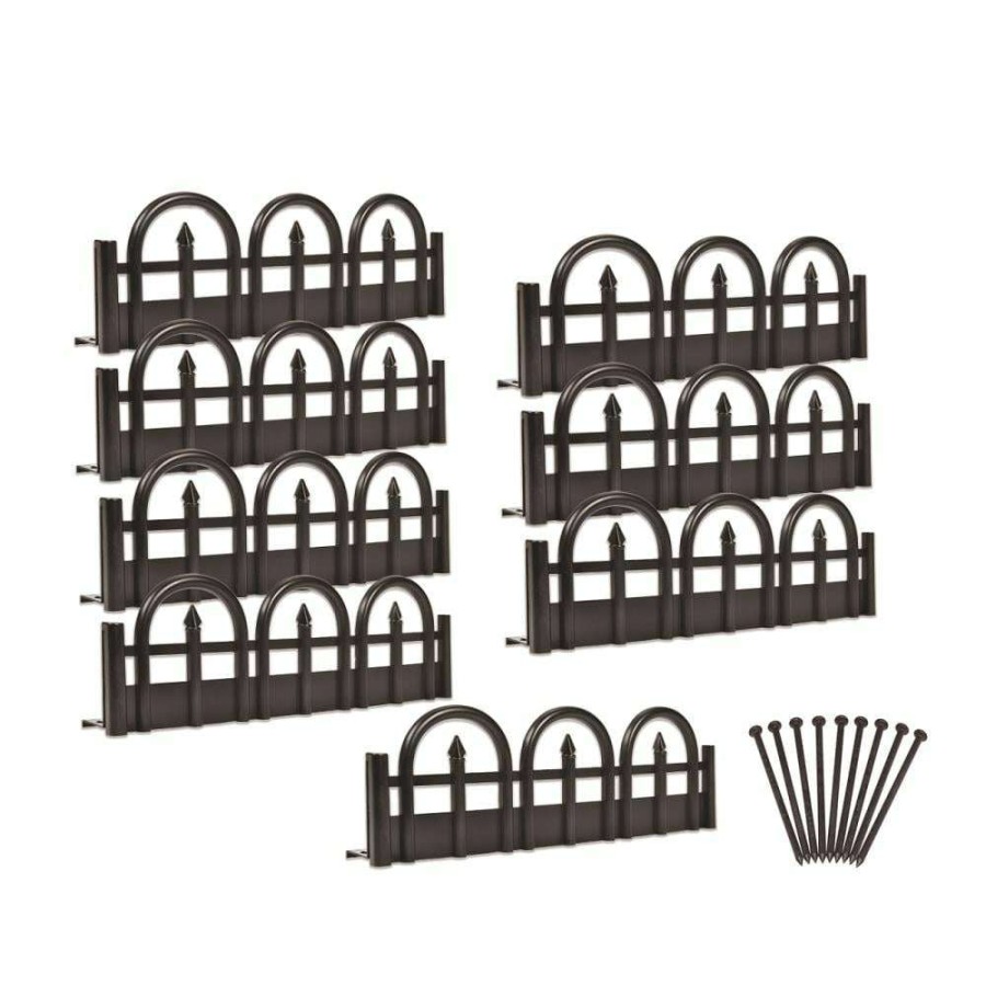 Edging * | Easyflex 8-Pack 10-Ft Black Plastic Landscape Edging Bundle