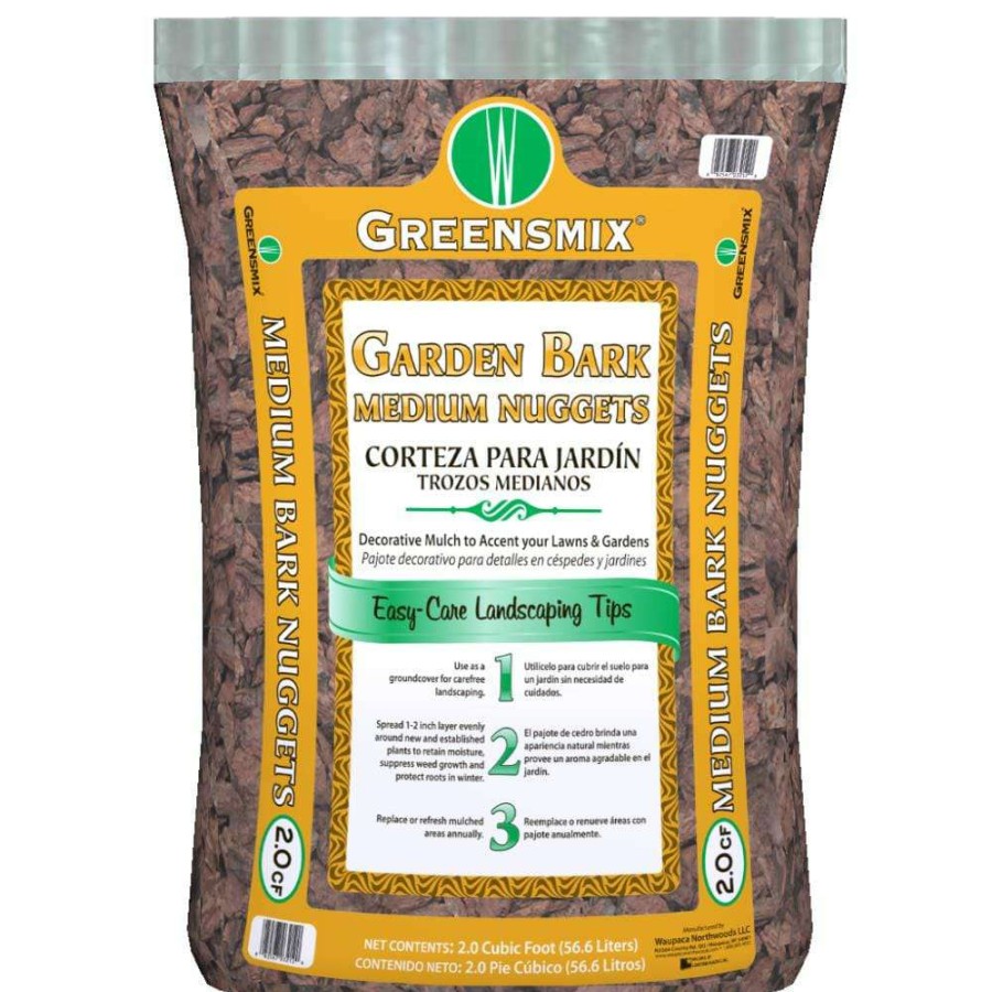 Mulch * | Greensmix Mulch 2-Cu Ft Natural Decorative Bark