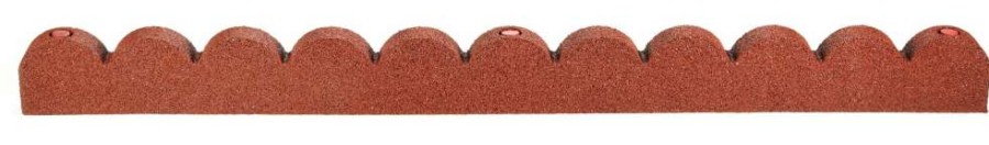 Edging * | Rubberific 4-Ft Red Rubber Landscape Edging Section